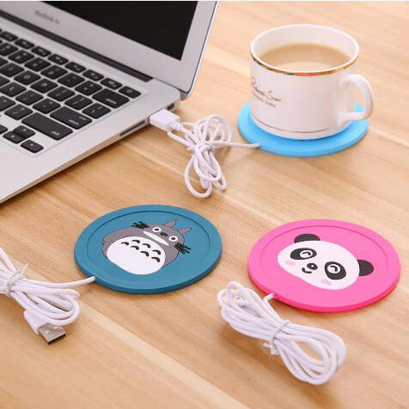 USB Cozy Critter: Cartoon Silicone Mug Warmer Pad