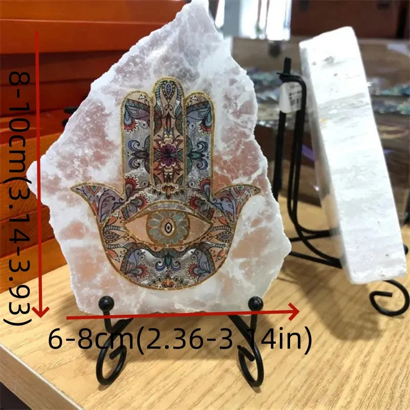 Selenite Fatima Charging Plate for Cleansing, Healing, and Feng Shui