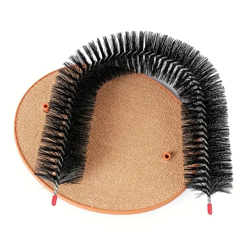 Self-Grooming Cat Arch with Scratch Pad