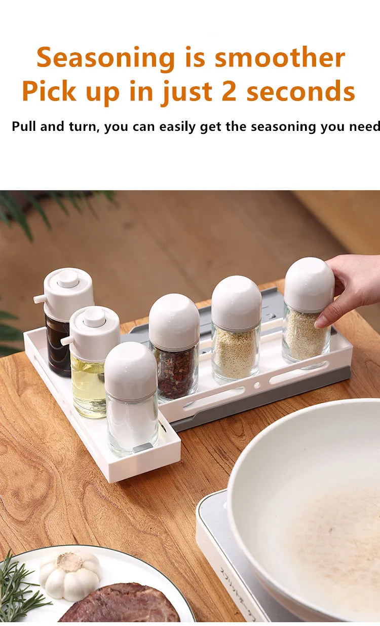 Cupboard Storage Spice Shelf Rotating Organizer