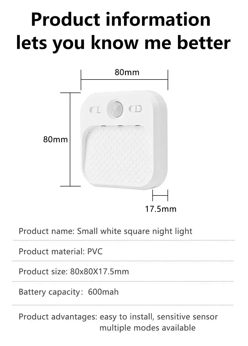 Motion Sensor LED Night Light