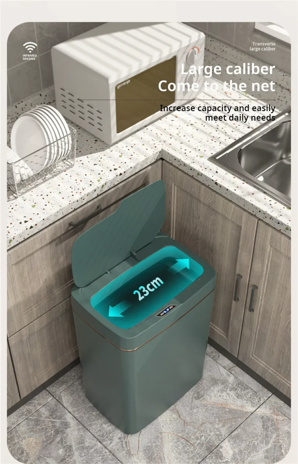 Smart Sensor Trash Can with Auto Bagging