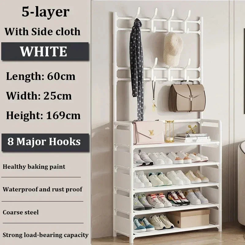 Multi-Layer Clothes Hanger & Shoe Rack