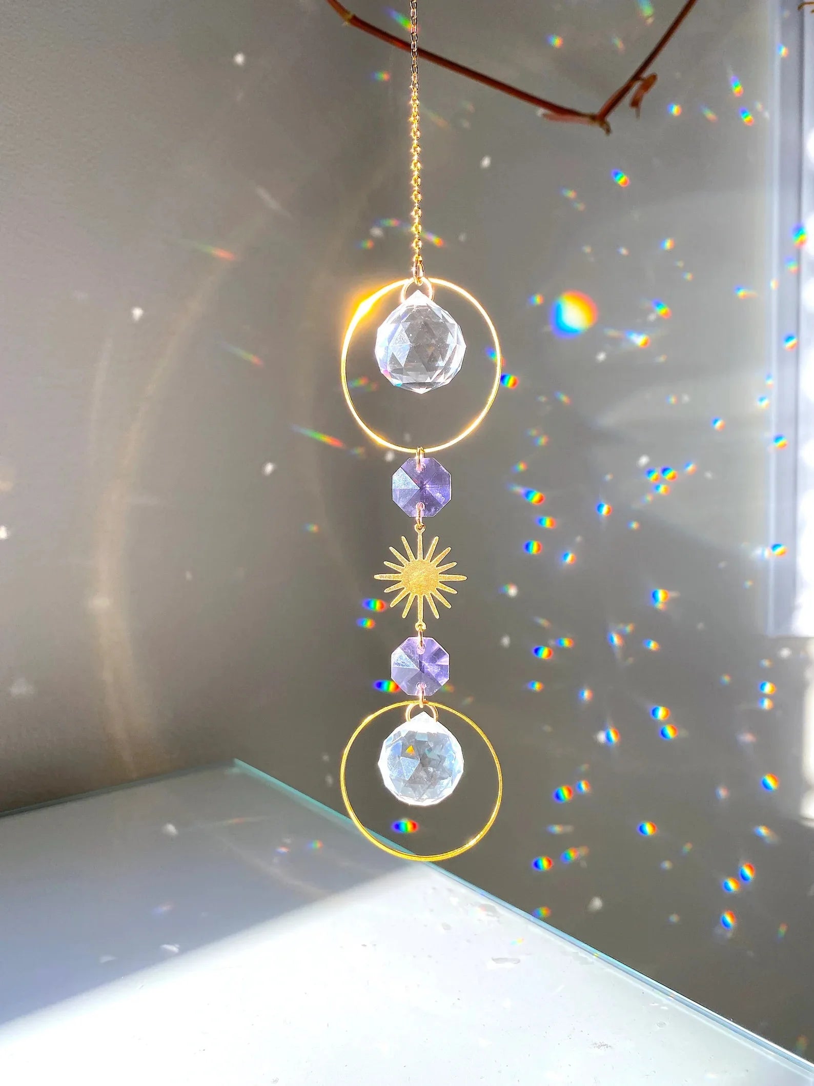 RayLuxe: Prism Sun Catcher for Rainbows & Reflections