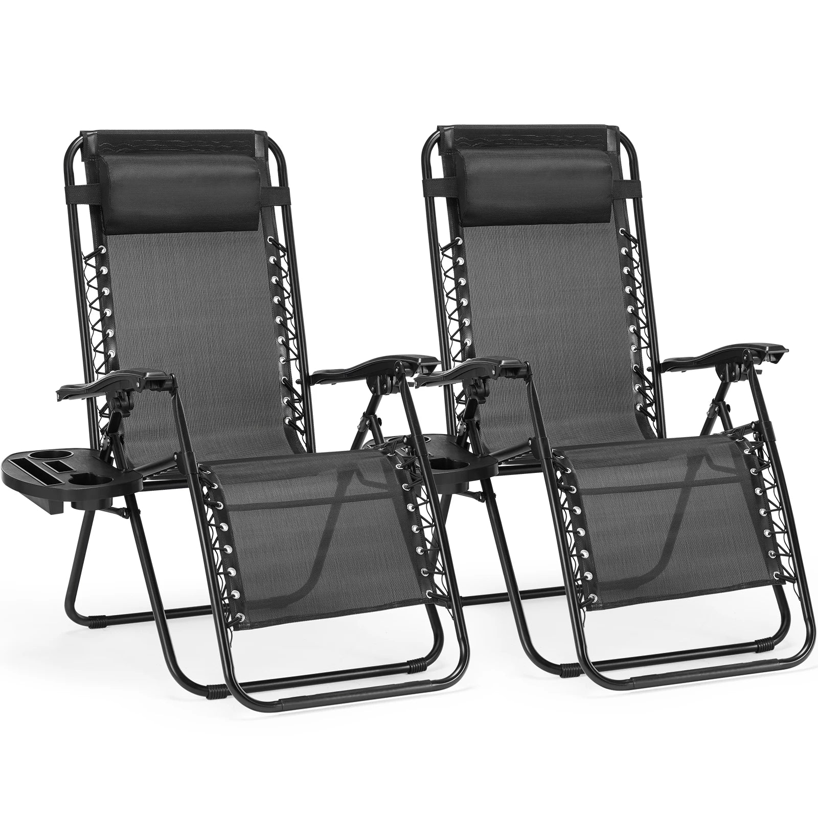 CampZen: Adjustable Zero Gravity Chair Set with Trays