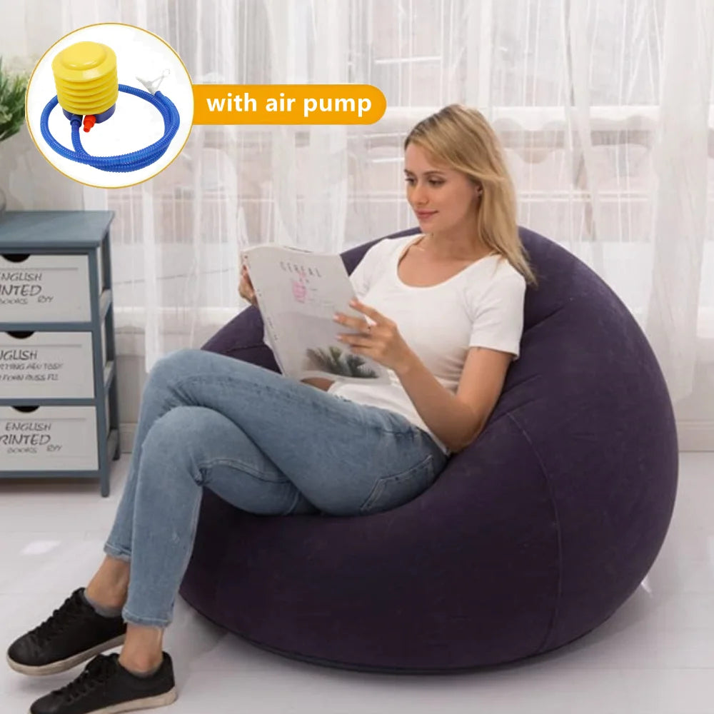 LoungeBliss: Air Sofa Bean Bag for Home & Adventure