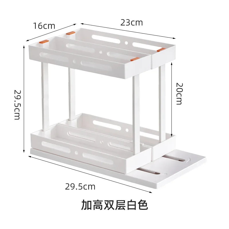 Cupboard Storage Spice Shelf Rotating Organizer