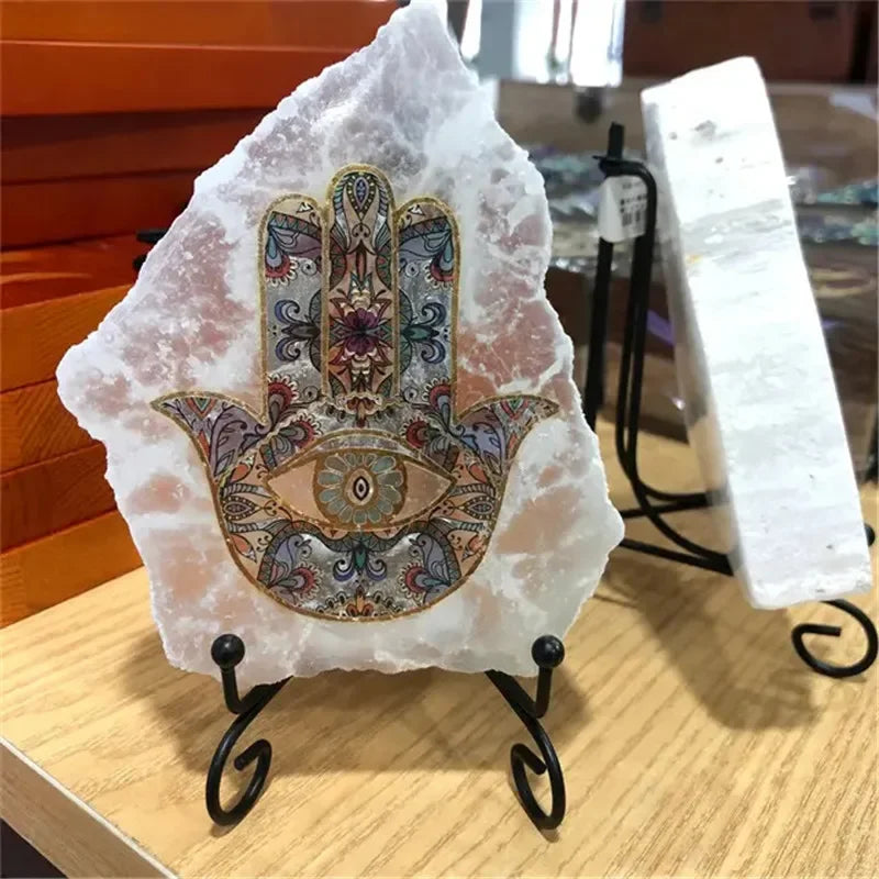 Selenite Fatima Charging Plate for Cleansing, Healing, and Feng Shui