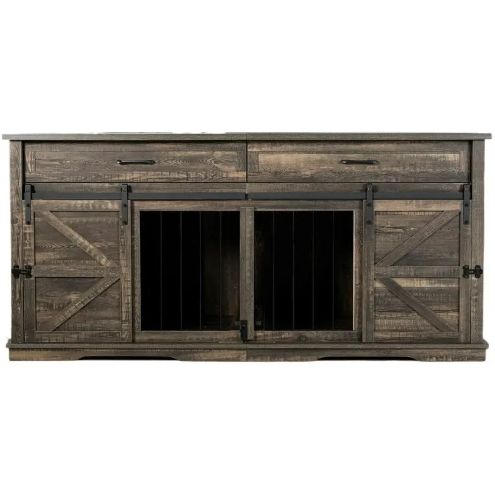PawPalace: Double Dog Crate & Multi-Functional Kennel Furniture
