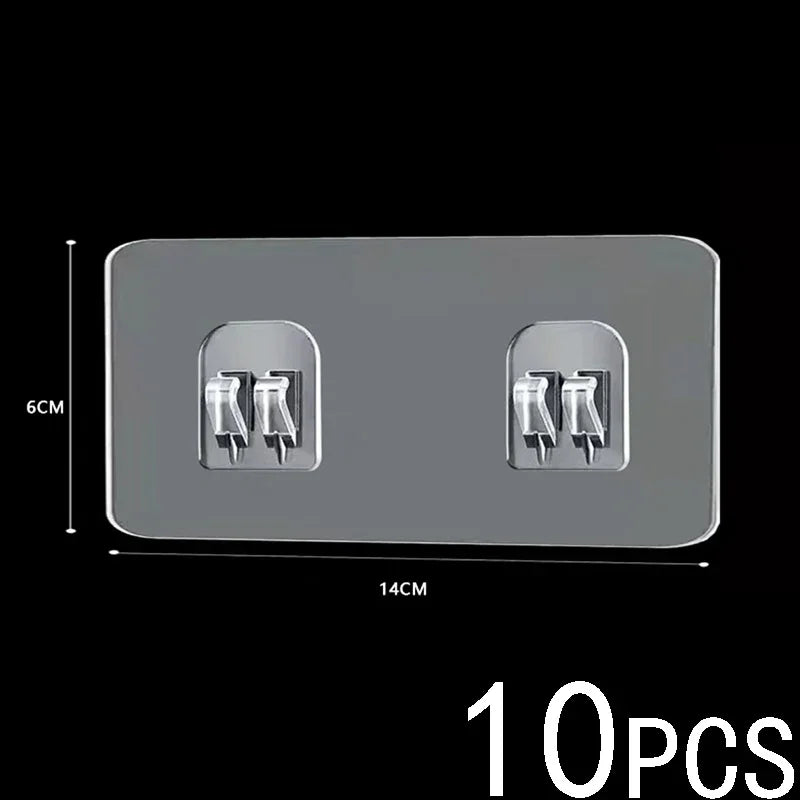 Transparent Self-Adhesive Hanger Wall Storage Rack