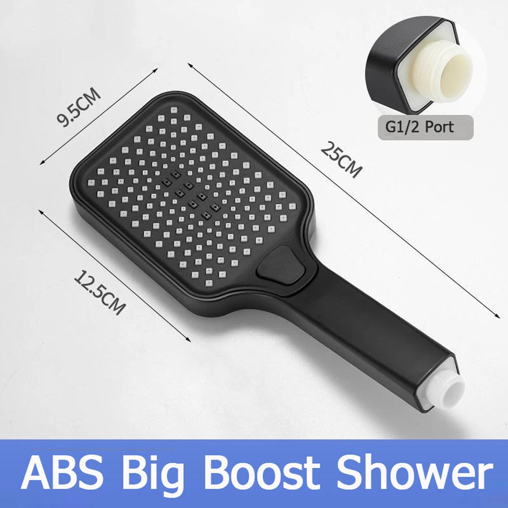 Big Panel Flow Ceiling Mounted Supercharge Shower Head Set