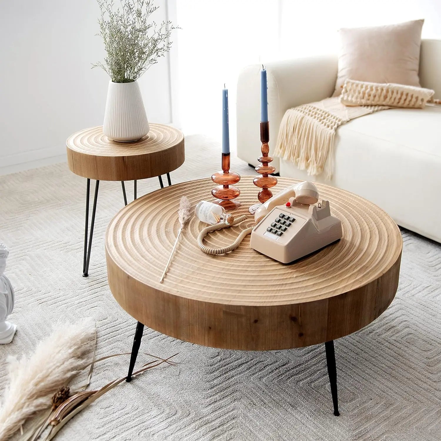 Modern Farmhouse Living Room Coffee Table Set