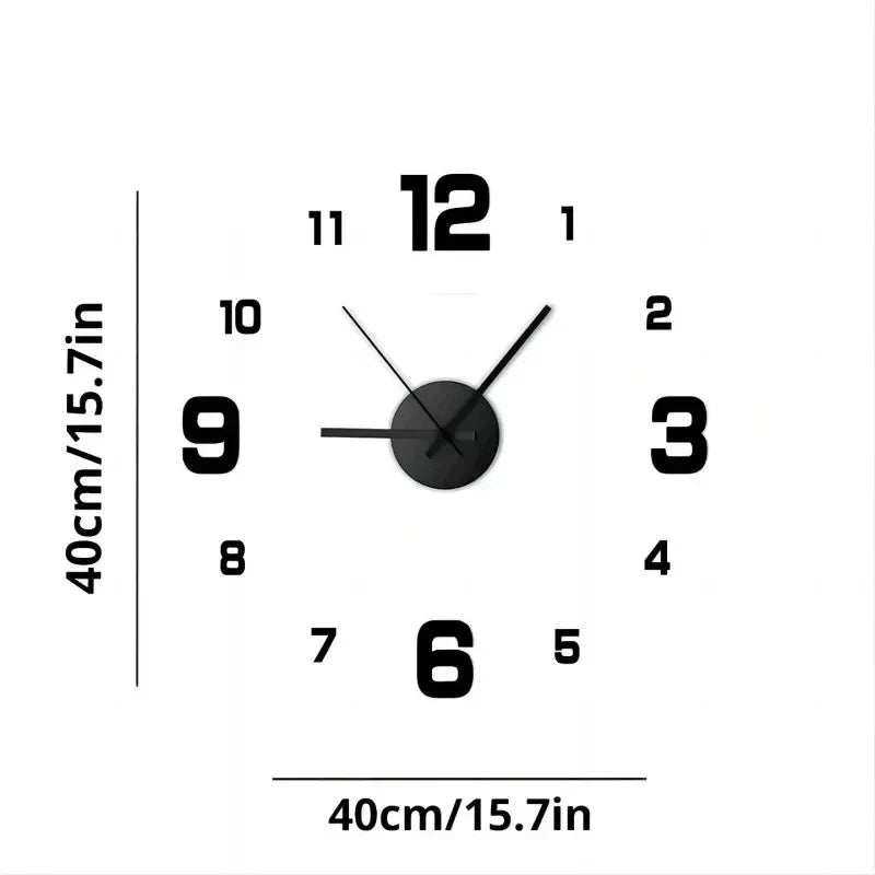 Creative Frameless DlY Wall Clock
