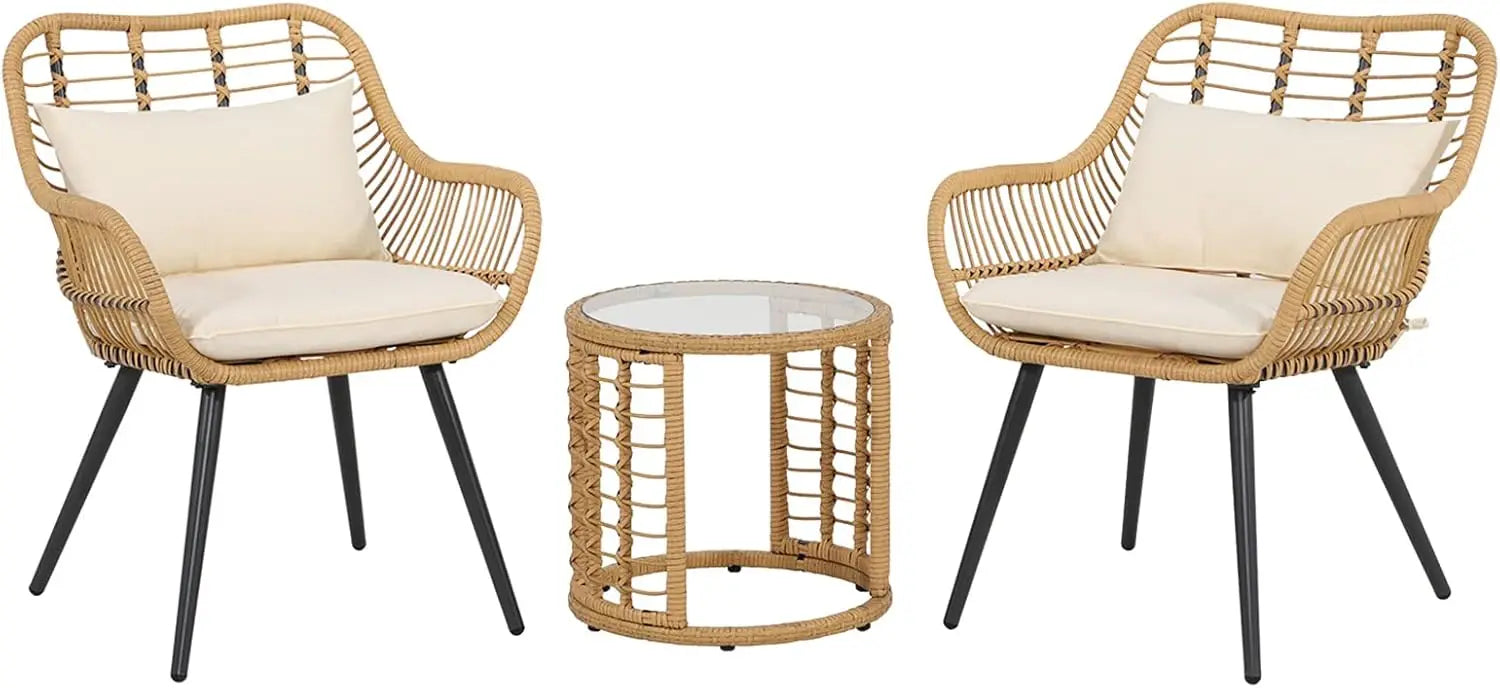 WickerEase: Outdoor Furniture Set for Balcony & Porch