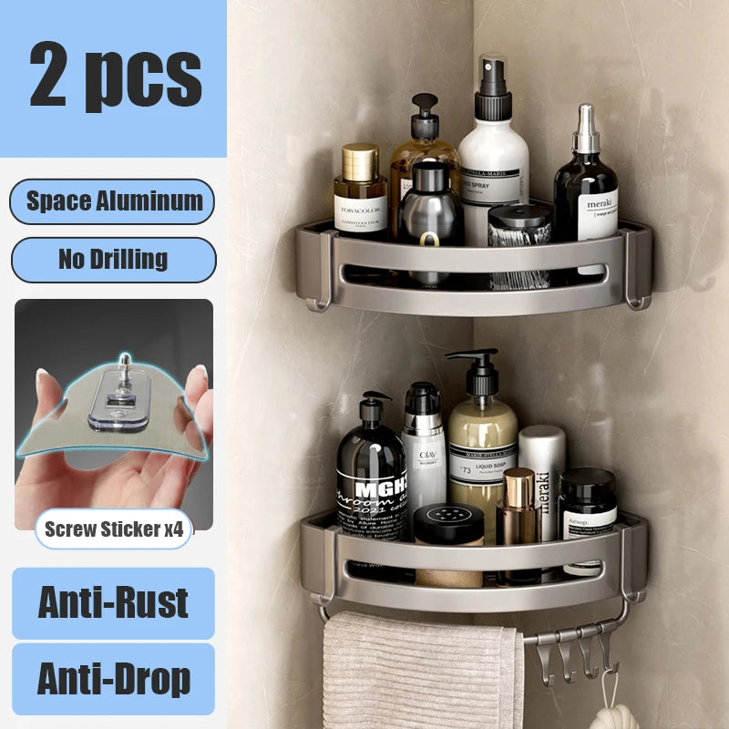 Aluminum Alloy Makeup Storage Organizer Rack