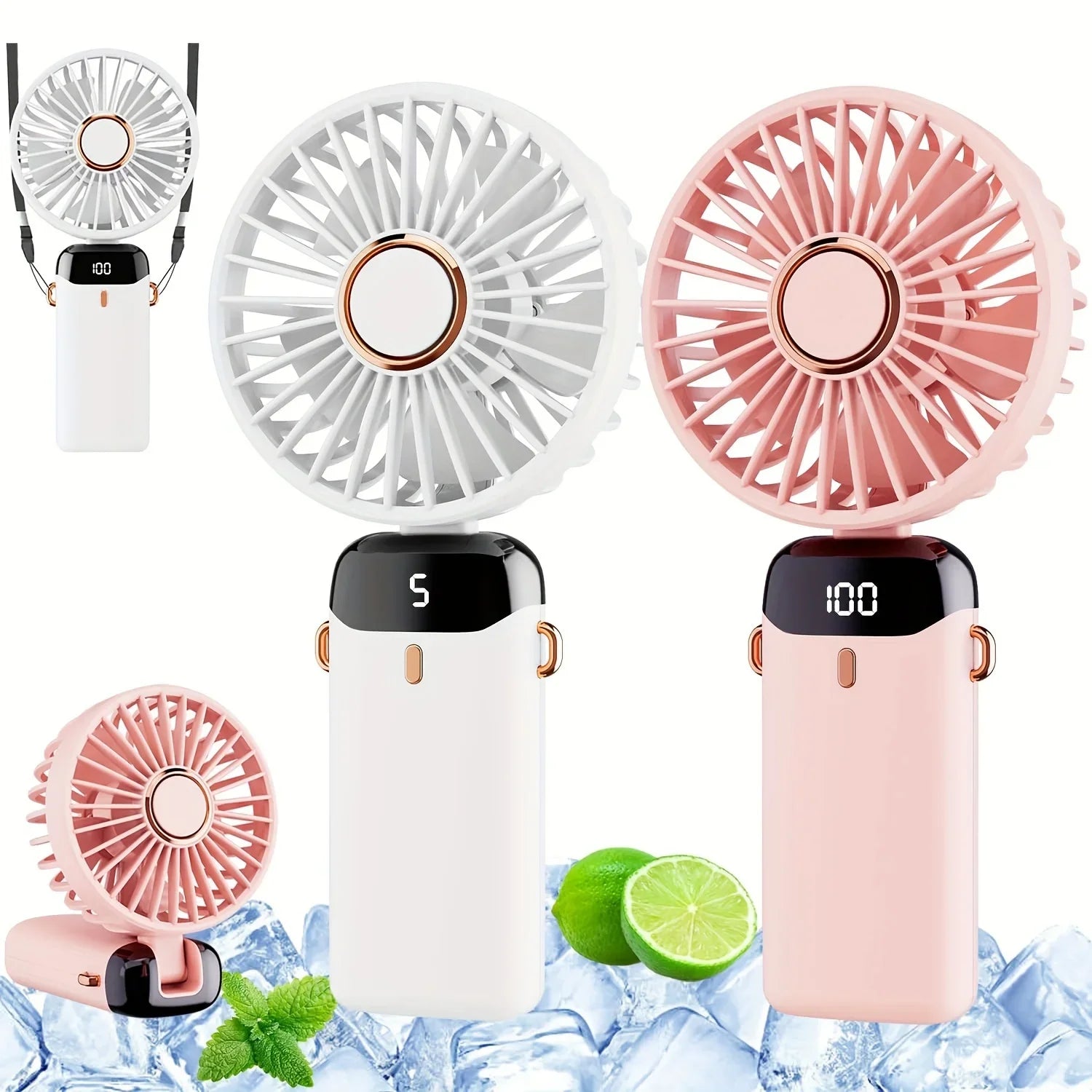 PowerChill: Mini Rechargeable Fans with Display