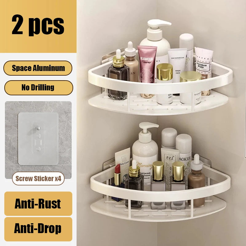 Aluminum Alloy Makeup Storage Organizer Rack