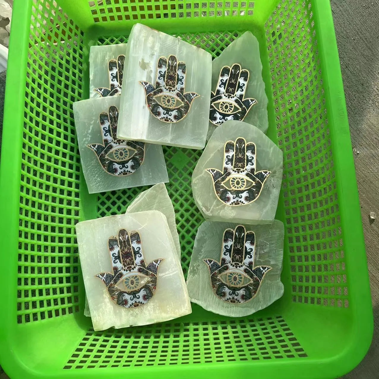 Selenite Fatima Charging Plate for Cleansing, Healing, and Feng Shui