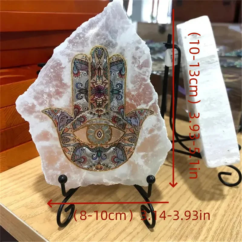 Selenite Fatima Charging Plate for Cleansing, Healing, and Feng Shui