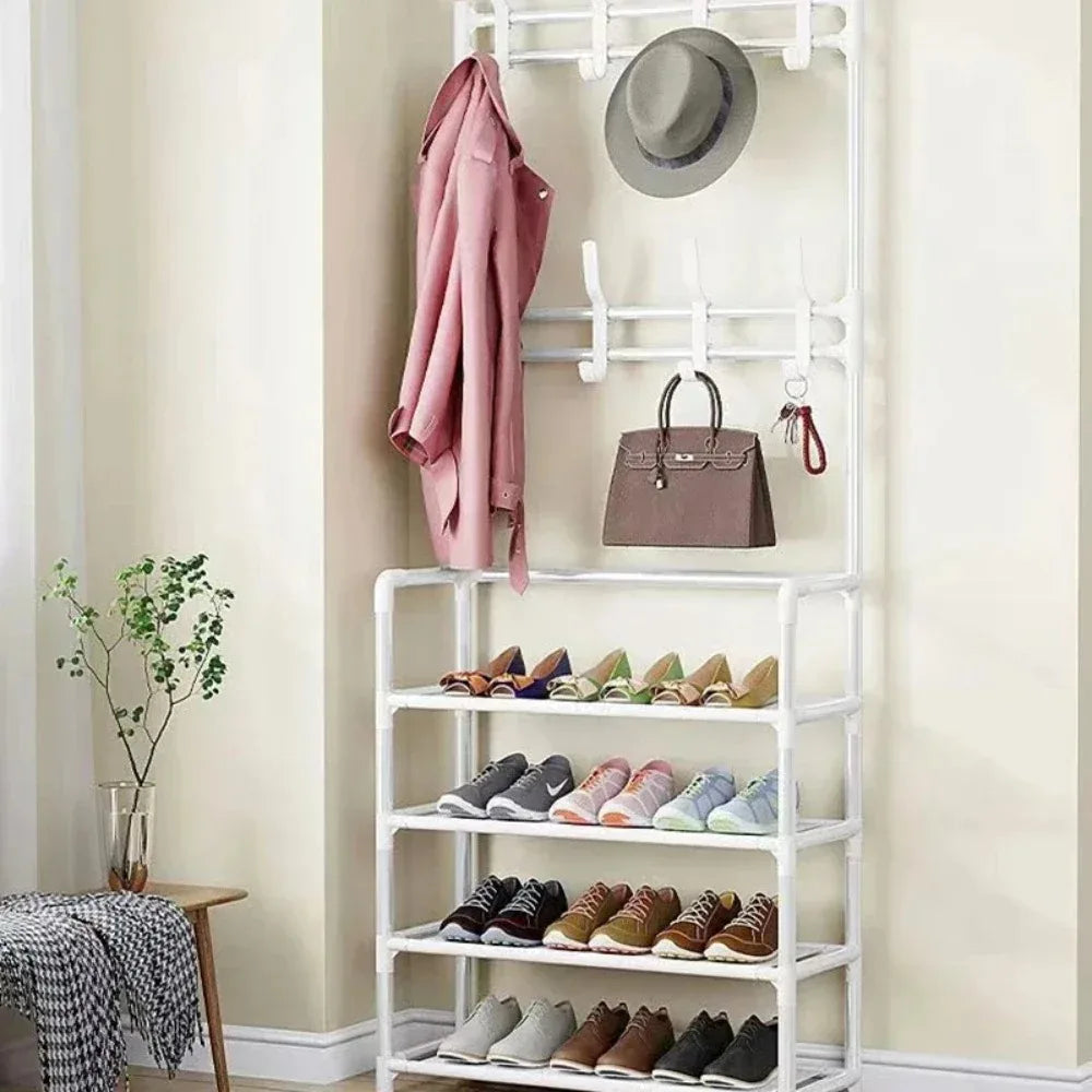 Multi-Layer Clothes Hanger & Shoe Rack
