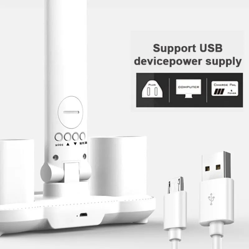 LED Clock Dimmable Desk Lamp