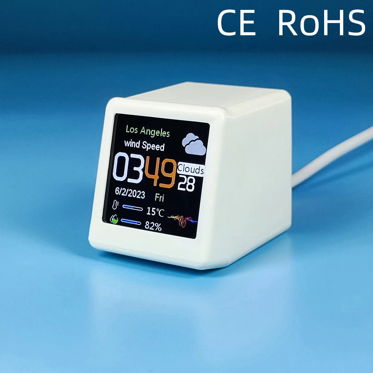 GIFClock Mini: WiFi Weather Display with Pixel Art Fun