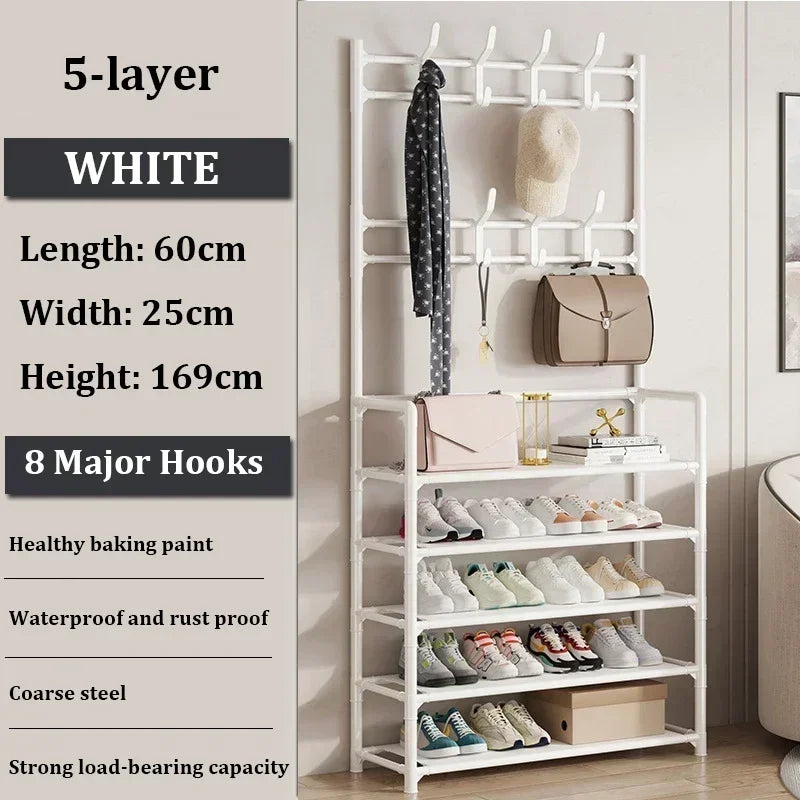 Multi-Layer Clothes Hanger & Shoe Rack