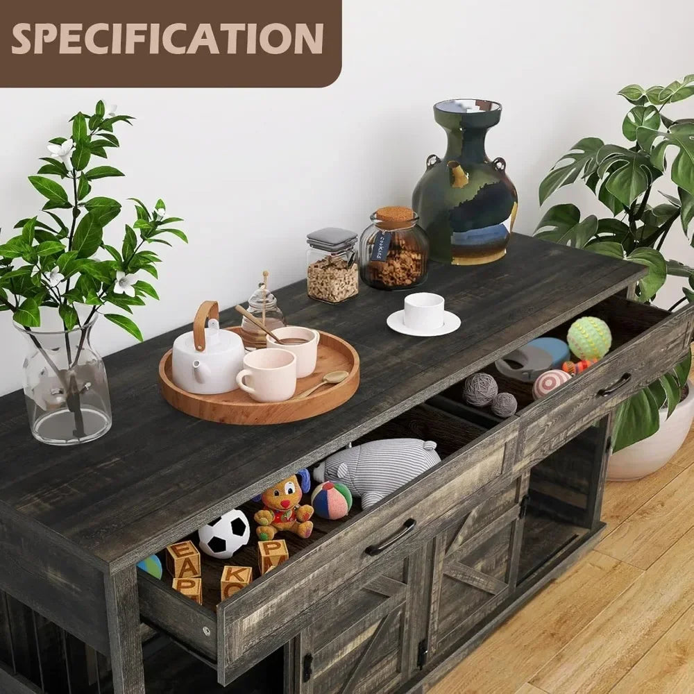 PawPalace: Double Dog Crate & Multi-Functional Kennel Furniture