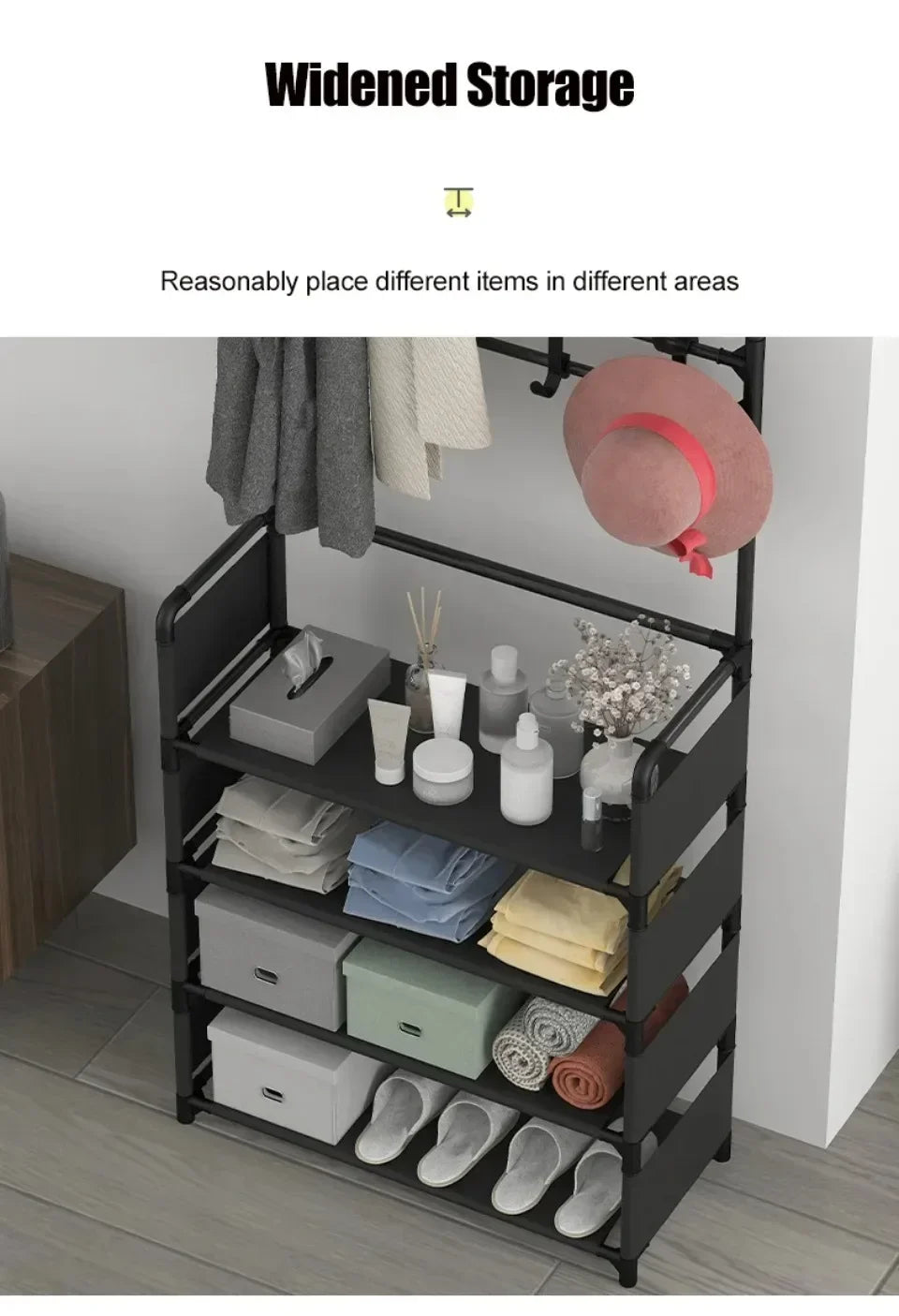 Multi-Layer Clothes Hanger & Shoe Rack