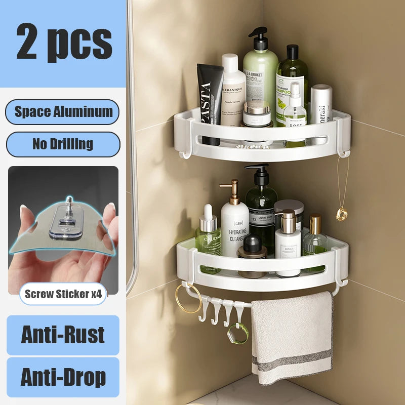 Aluminum Alloy Makeup Storage Organizer Rack