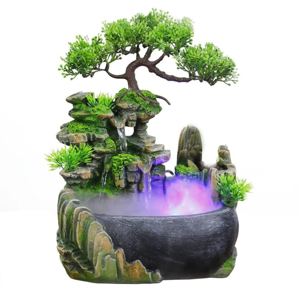 CalmCascade: Tabletop Water Feature with Soothing Lights