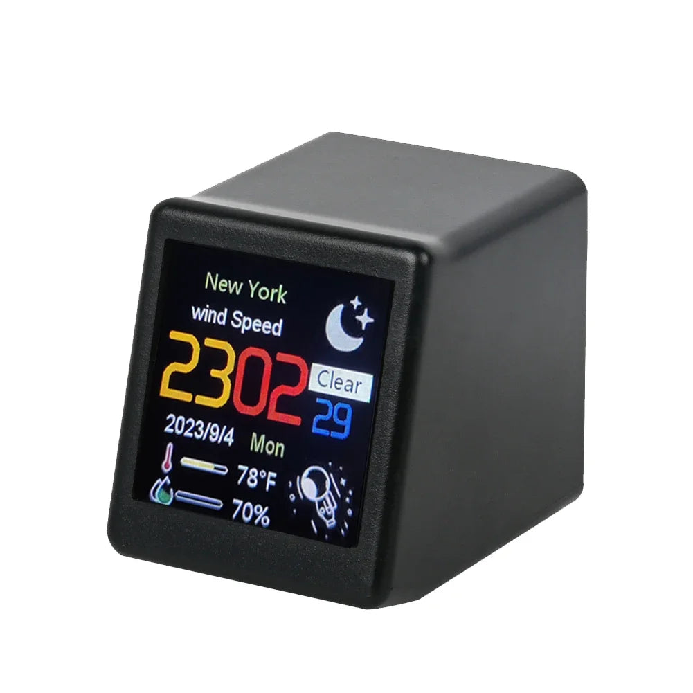 GIFClock Mini: WiFi Weather Display with Pixel Art Fun