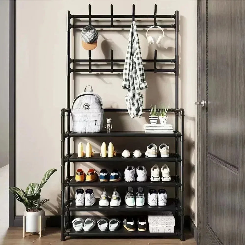 Multi-Layer Clothes Hanger & Shoe Rack