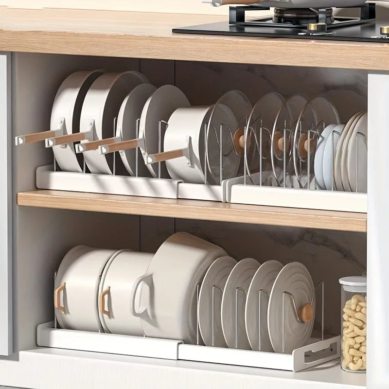Expandable Kitchen Pot Organizer Rack