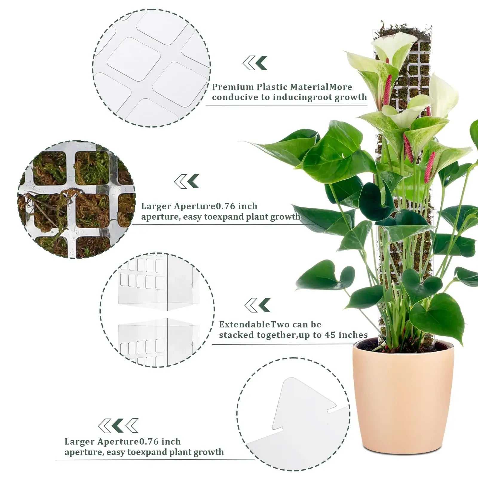 LeafLift: Indoor Climbing Plant Support Pole