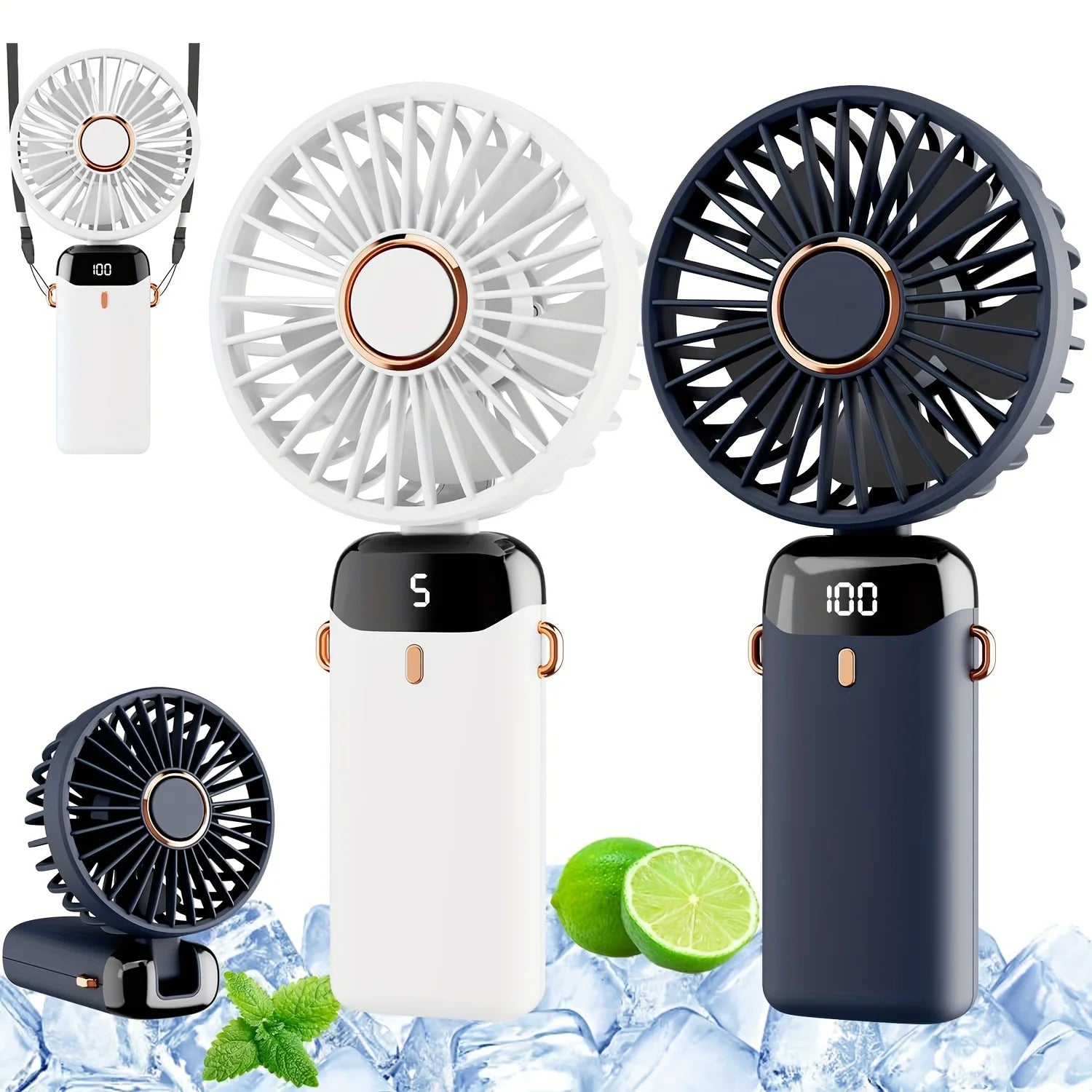 PowerChill: Mini Rechargeable Fans with Display