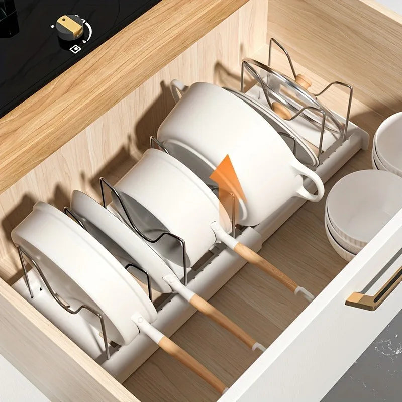 Expandable Kitchen Pot Organizer Rack