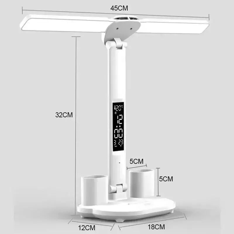 LED Clock Dimmable Desk Lamp