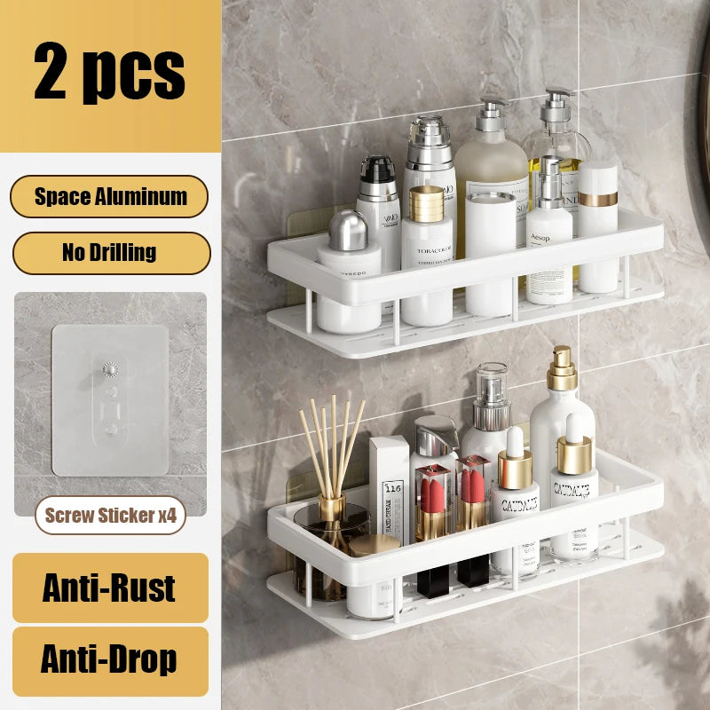 Aluminum Alloy Makeup Storage Organizer Rack