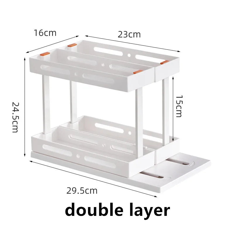 Cupboard Storage Spice Shelf Rotating Organizer