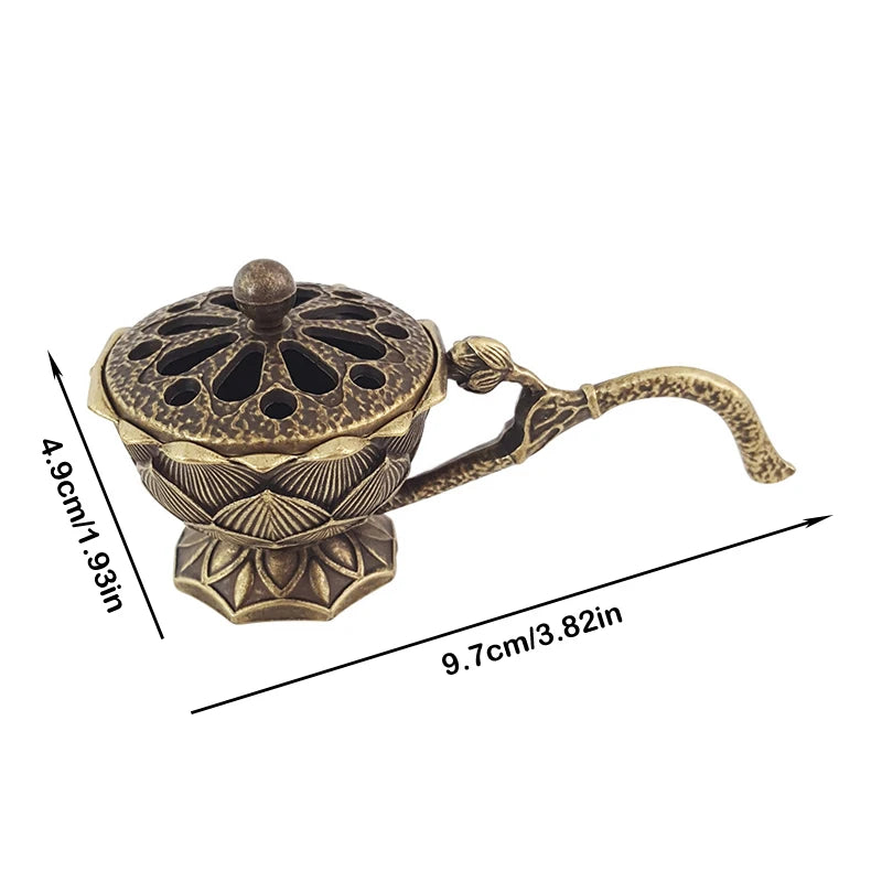 Metal Lotus Incense Burner