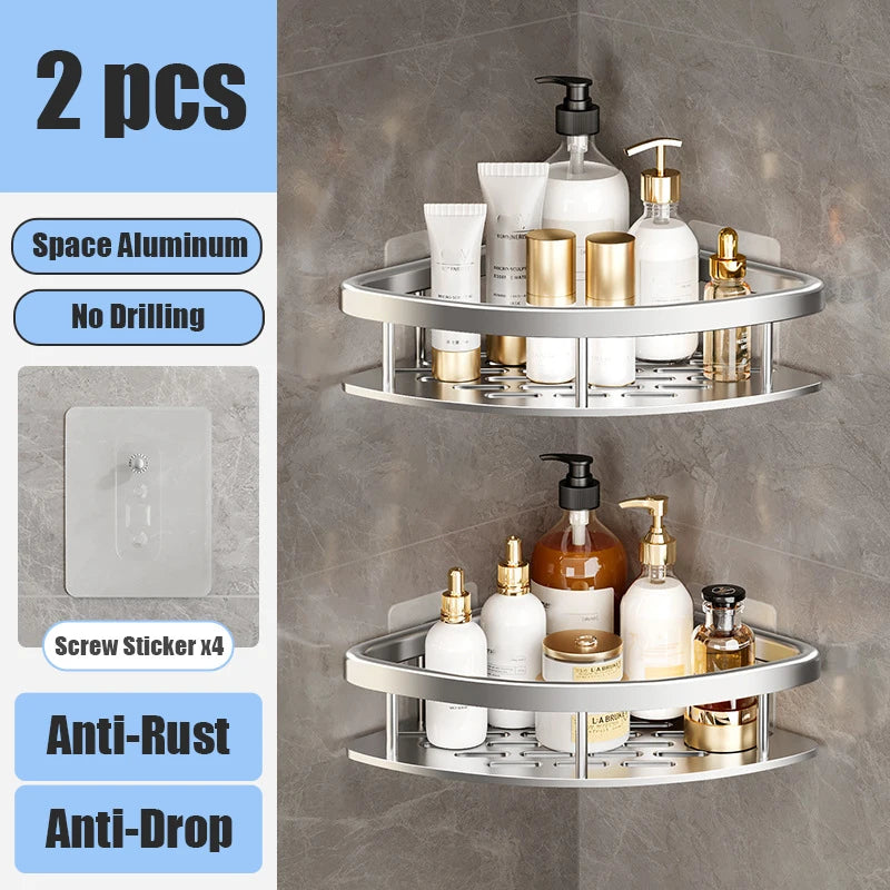 Aluminum Alloy Makeup Storage Organizer Rack