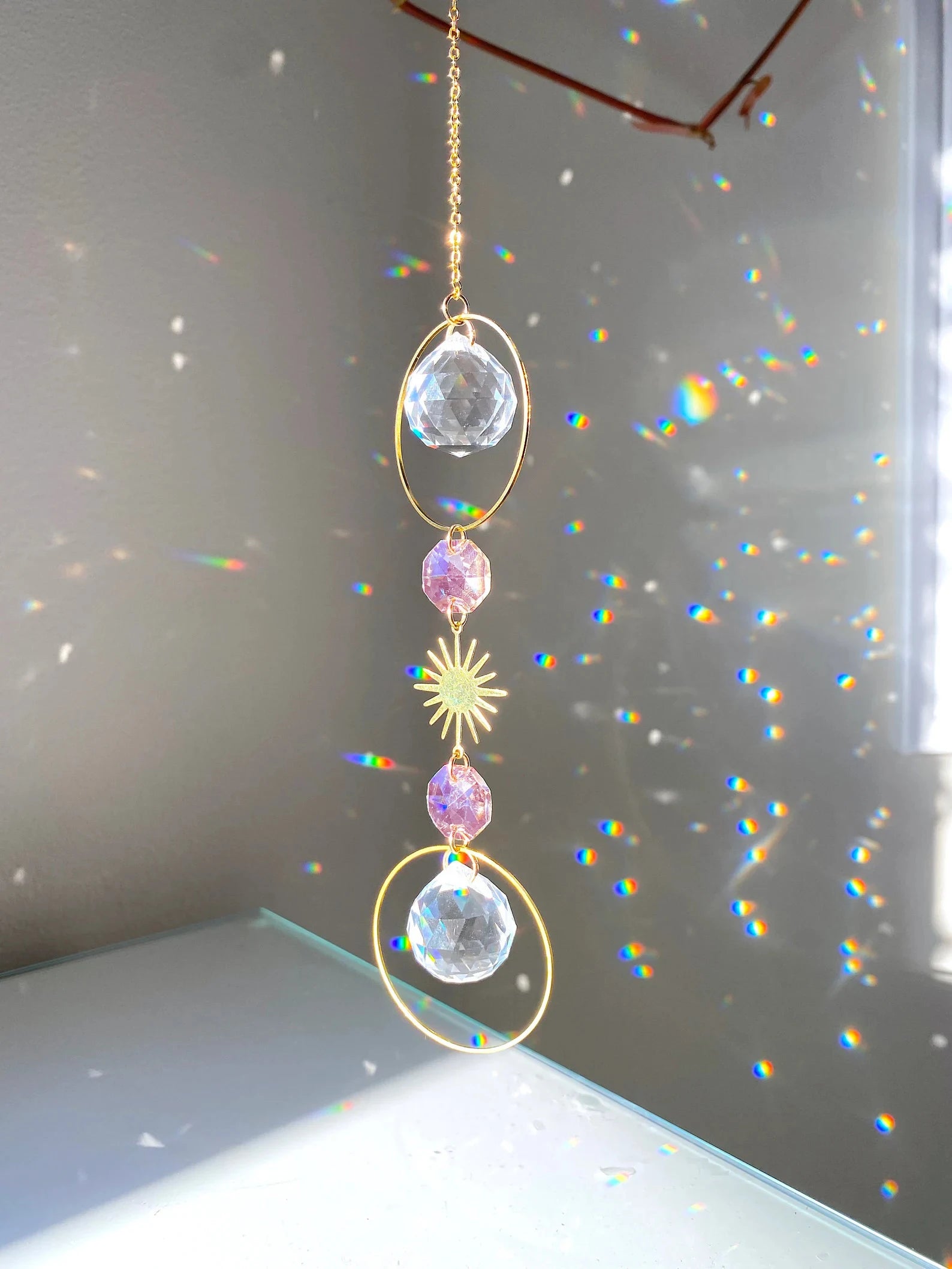 RayLuxe: Prism Sun Catcher for Rainbows & Reflections