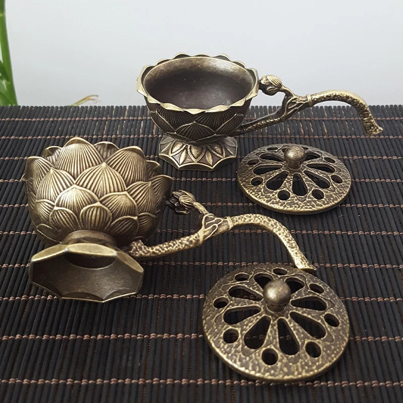 Metal Lotus Incense Burner