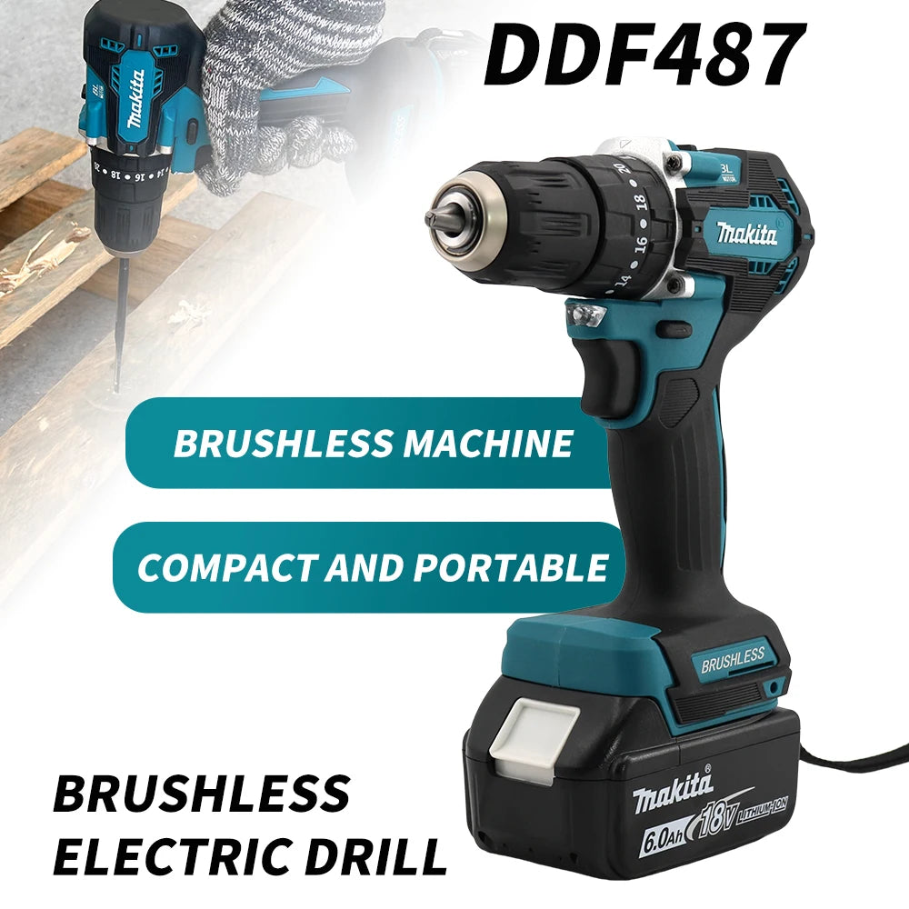 Makita DDF487: 18V Compact Brushless Cordless Drill Driver