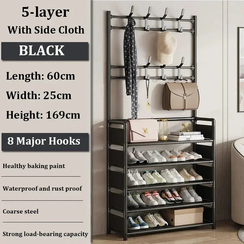 Multi-Layer Clothes Hanger & Shoe Rack