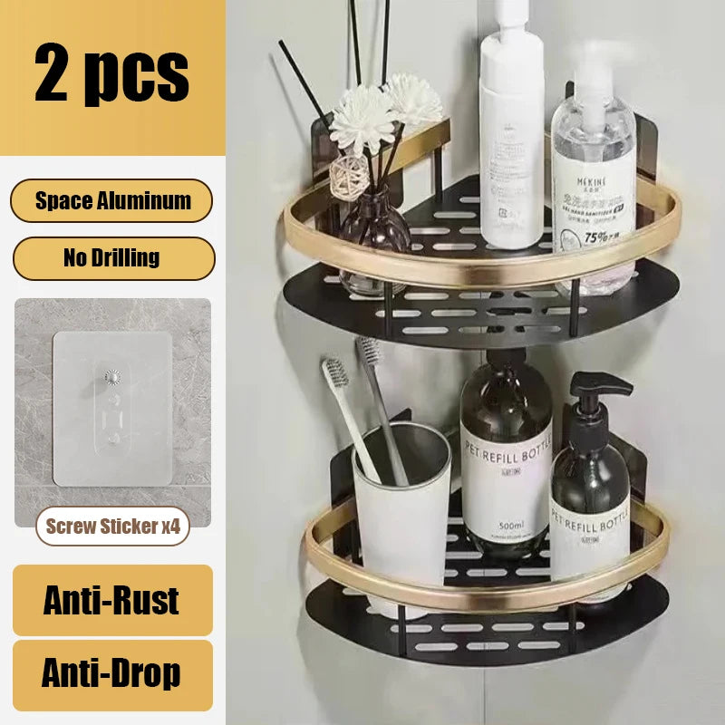 Aluminum Alloy Makeup Storage Organizer Rack