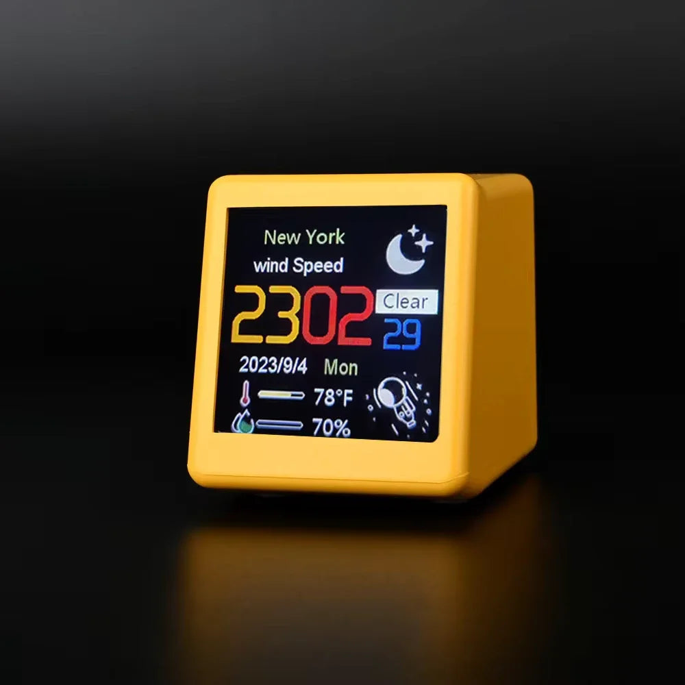 GIFClock Mini: WiFi Weather Display with Pixel Art Fun