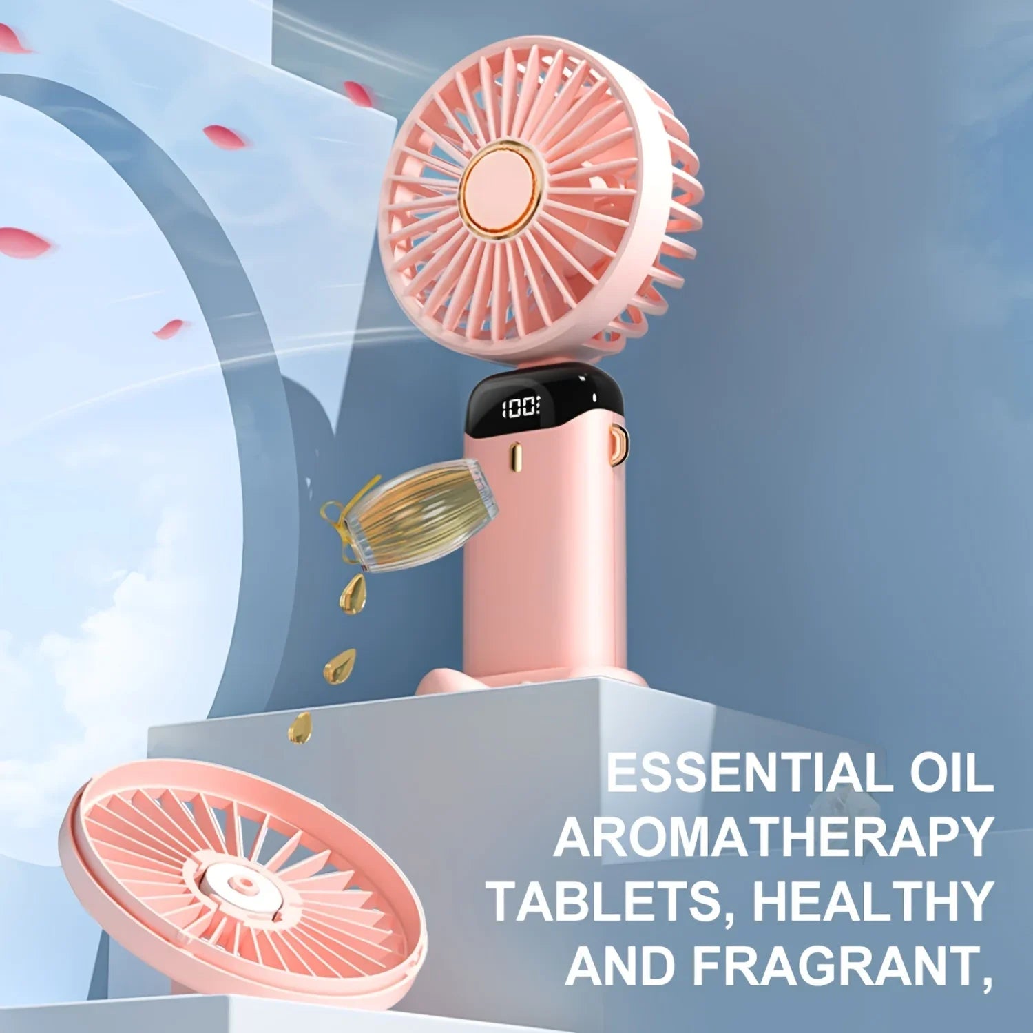 PowerChill: Mini Rechargeable Fans with Display