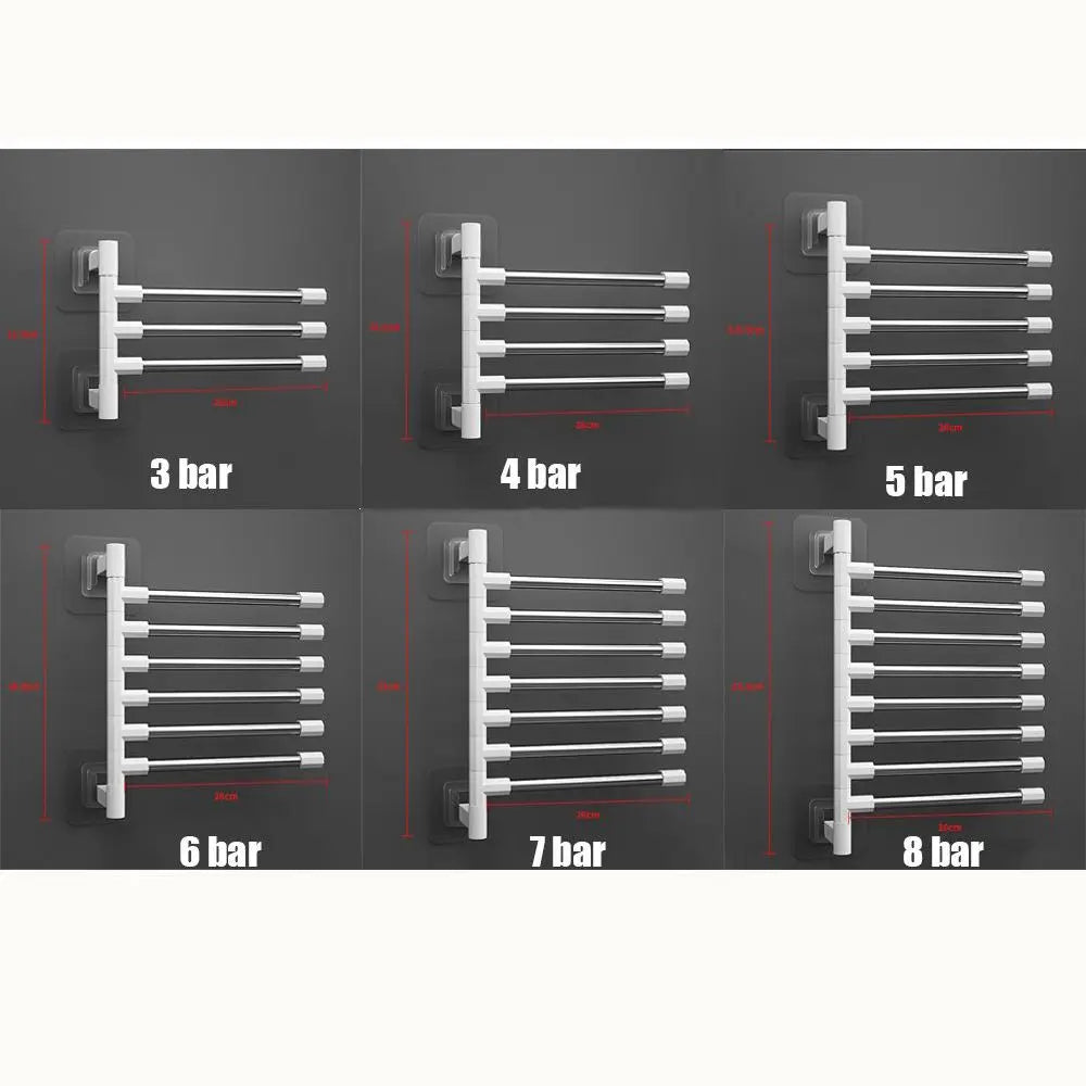 Rotatable Swing Arms Towel Rack